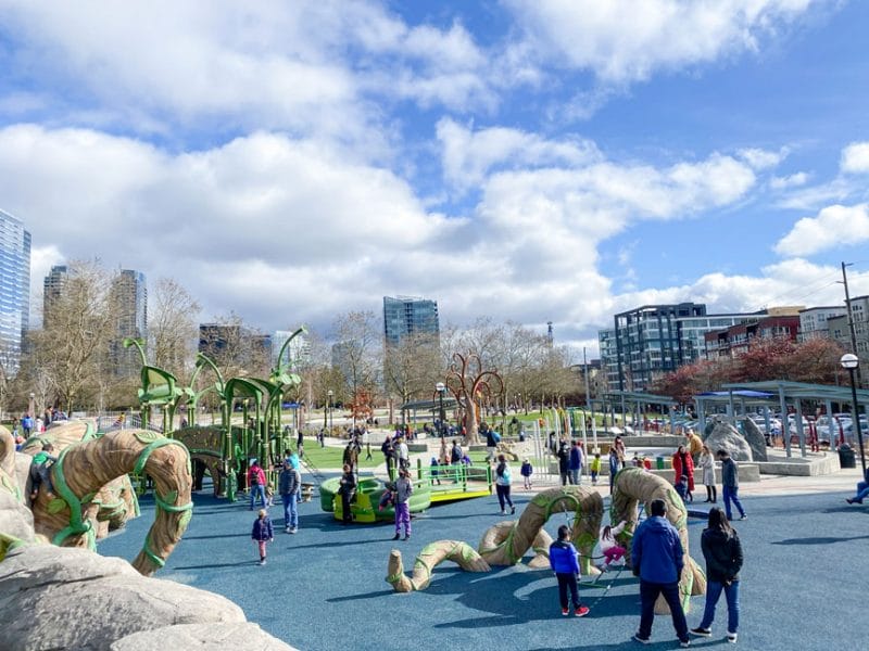 Inspiration Playground in Bellevue, Washington, is an inclusive and accessible play space designed for kids of all abilities. Featuring colorful play structures, musical elements, sensory-friendly equipment, and plenty of space to climb, swing, and explore, this Eastside favorite encourages creative play and community connection for children of all ages.