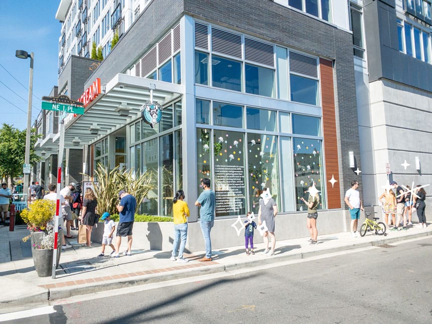 Long Lines at Molly Moon's Ice Cream in the summer.