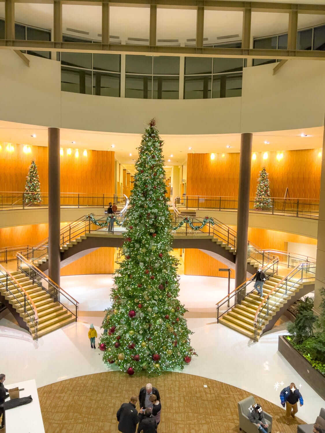 Hyatt Regency lobby with Christmas Tree