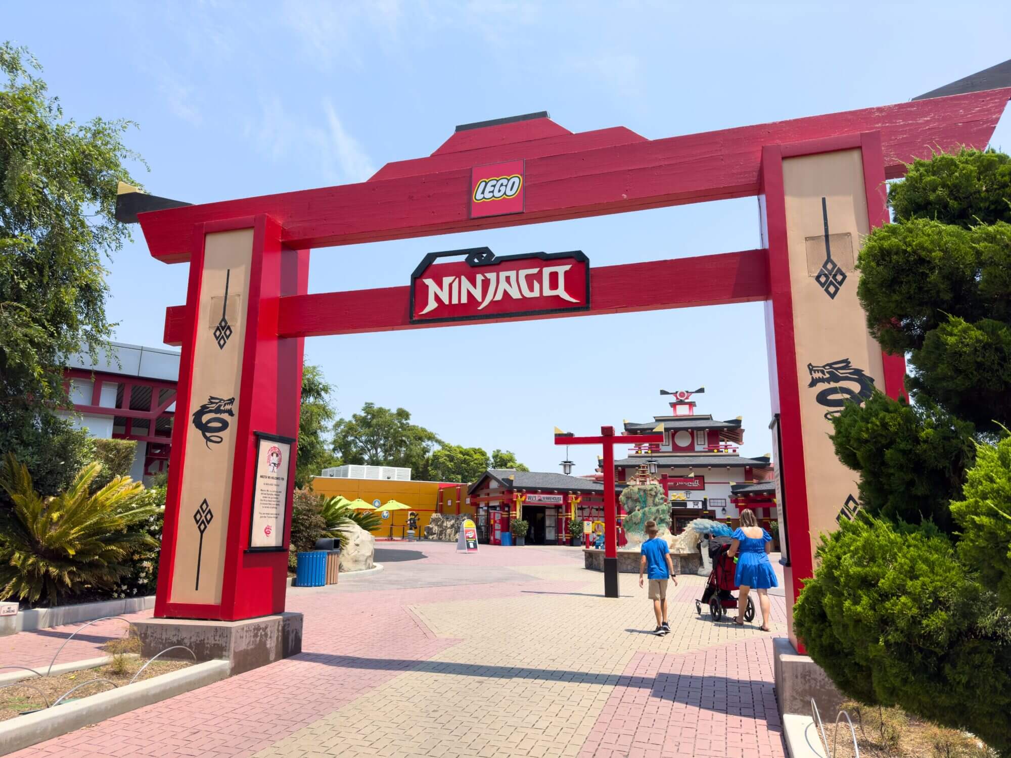 Ninjago entrance at Legoland Resort in Carlsbad, California, a fun kid-friendly activity when visiting San Diego with kids.