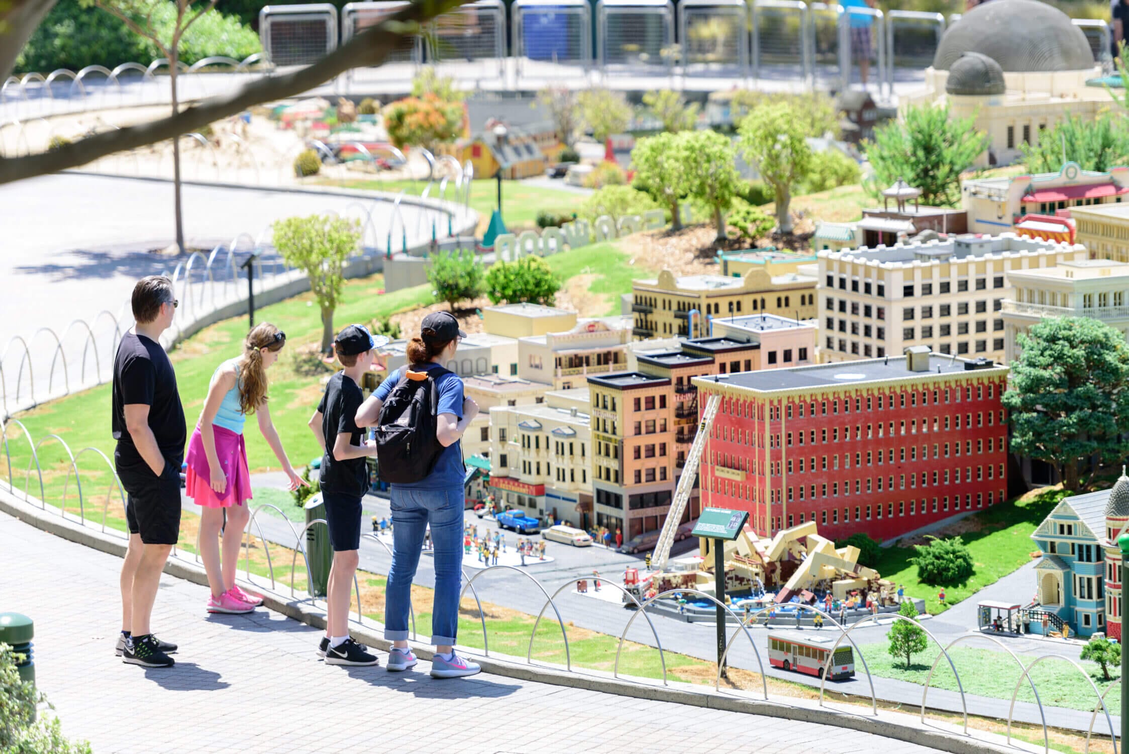 Miniland at Legoland California in Carlsbad, featuring mini replicas of iconic cities, all made entirely from LEGOs